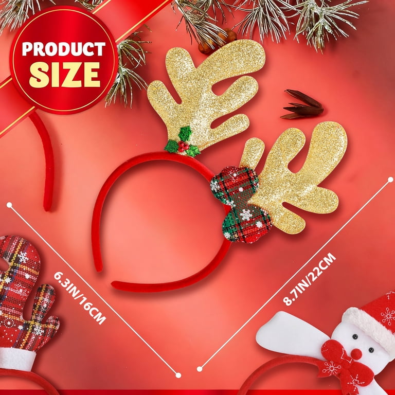 Ayieyill Christmas Headbands 8pcs Holiday Headbands  display picture 1