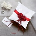 thumbnail image 4 of Accesorios De Boda, Almohada De Anillo, Decorativa Con Flor De Rosa Artificial Para Regalos De Boda, Accesorios De Boda Higoodz Otros, 4 of 8