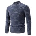 thumbnail image 2 of LOVZFMLL Sweaters for Men, Vintage Crew Neck Ribbed Pullover, Fashion Casual Basic Everyday, Warm Winter Tops, Fall Clothes, 2 of 4
