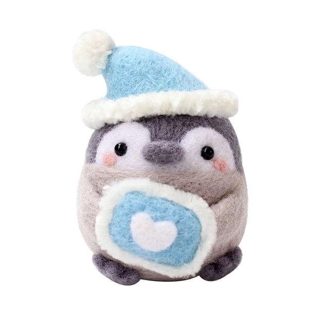 TIELUTT Cute Penguin Pattern Handmade DIY Wool Material Production Package