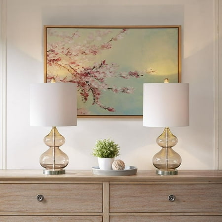 (Set of 2) 25.3" Ellipse Table Lamp Pink