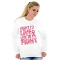 thumbnail image 4 of Fight to Live Breast Cancer Women Plus Size Crewneck Sweatshirt Brisco Brands 3X, 4 of 5