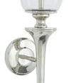 thumbnail image 4 of DecMode Silver Aluminum Metal Wall Sconce with Glass Holder, 4 of 7