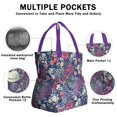 thumbnail image 3 of Pioneer Flower Drawstring Lunch Bag Women - Drawstring Lunch Bag Insulated for Work Office - Stain-Resistant Large Lunchbags for Women with Multi-Pockets, 3 of 6
