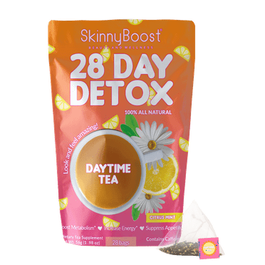Skinny Boost 28 Day Detox Daytime Tea -(28 Tea Bags) Supports Metabolism Boost, Detox, All Natural, Vegan-Citrus Mint