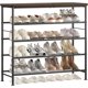 thumbnail image 1 of Organizador de zapatos de metal, 5 niveles con tablero superior de MDF, estante organizador de almacenamiento para zapatos, para entrada, pasillo y armario, 1 of 8