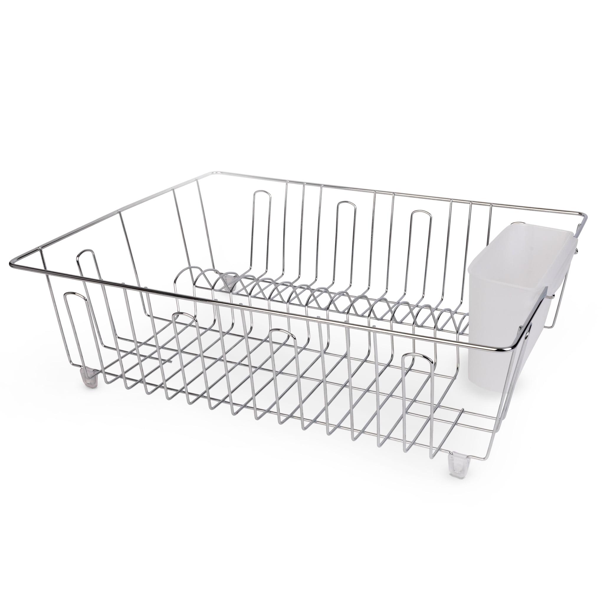 (6 pack) Mainstays Stainless Steel Kitchen Dish Drying Rack and Drainer, Rust-Resistant Countertop Dish Rack Organizer for Plates, Bowls, Cups and Utensils
