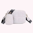 thumbnail image 4 of Paquete informal para mujer, bolso tipo cartera con estampado de letras, bolso bandolera de cuero PU con conjunto de monedero, 4 of 4