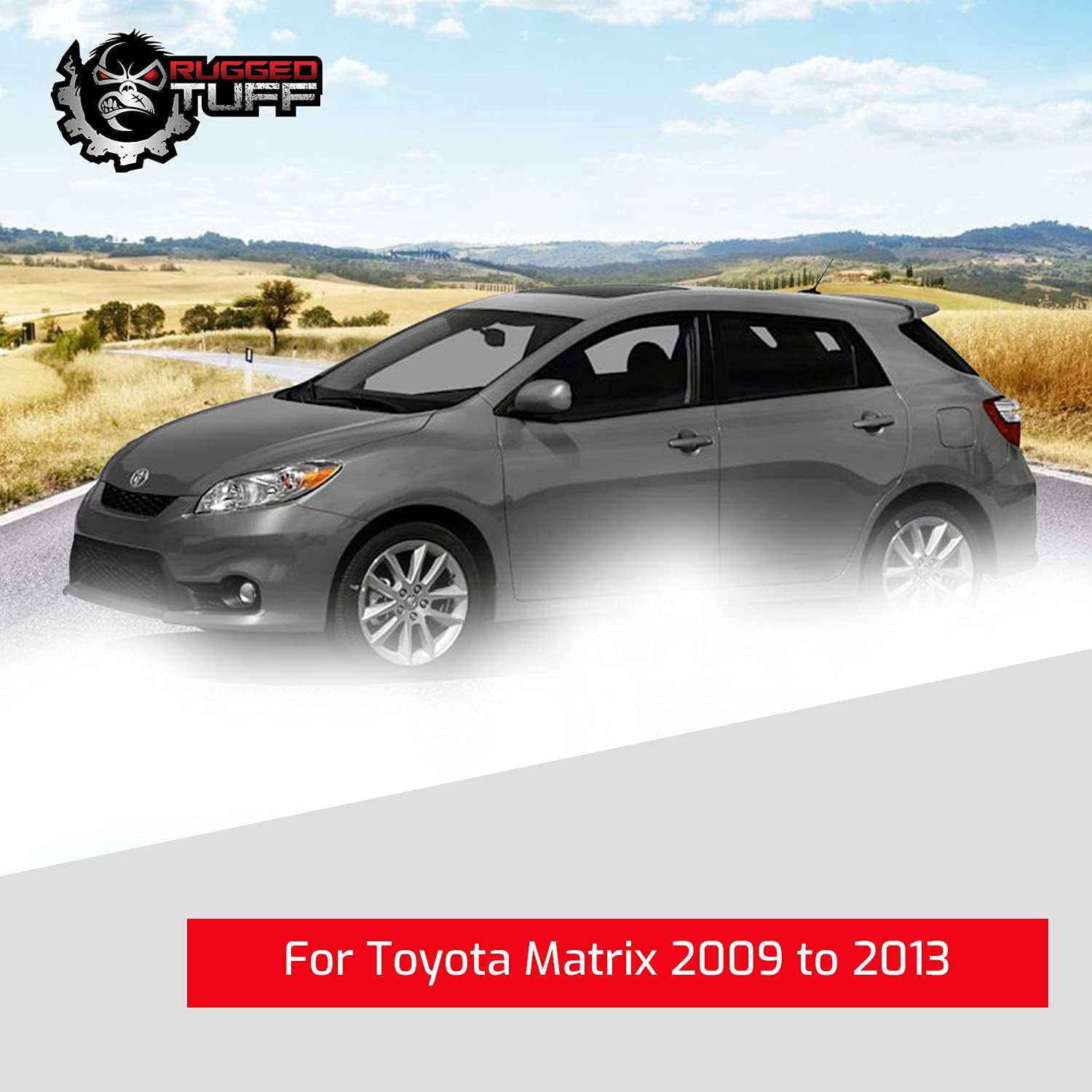 Rugged TUFF Driver Side Mirror Glass Replacement for 2009-2013 Toyota Corolla 2009-2013 Matrix (Heated Defrost)