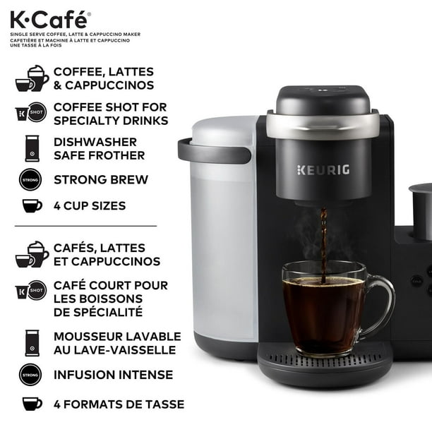 Keurig K-Café Single Serve K-Cup Pod Coffee, Latte and Cappuccino