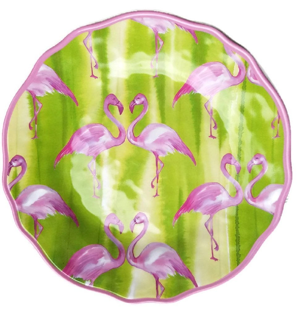flamingo melamine plates