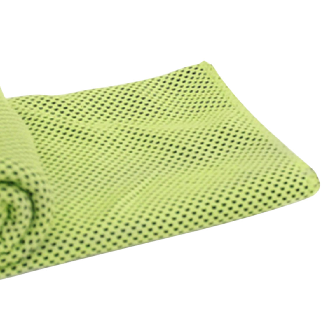 Unique Bargains 2Pcs Soft Microfiber Sport Cool Touch Towel 11"x30" Green