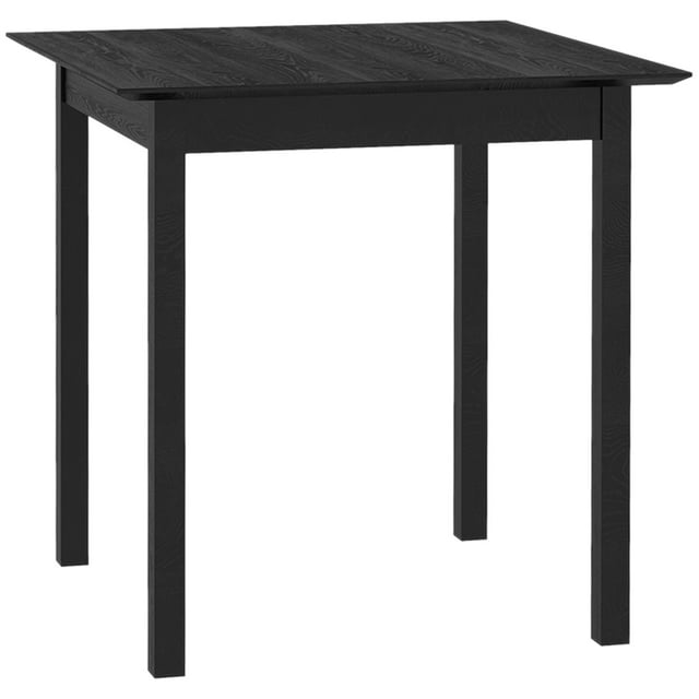 HOMCOM Table à Manger Carrée avec Cadre en Bois pour Salle à Manger Noir