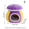 thumbnail image 2 of Cama for gatos con forma de seta, cueva acogedora de felpa con cojín extraíble, casa cubierta for mascotas for gatos y perros pequeños, 2 of 6