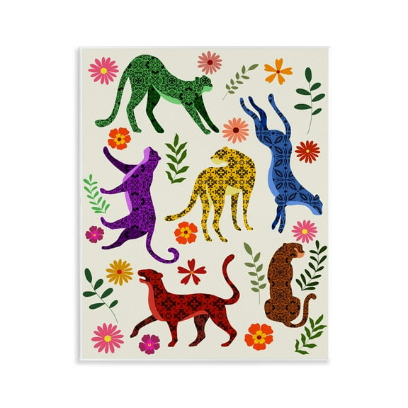 Stupell Industries Boho Patterned Cheetahs Animals & Insects Painting Unframed Art Print Wall Art, 11 x 14