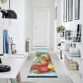 thumbnail image 4 of Yayeee Hallway Runner Rug 2'x6' Non Slip Machine Washable with Rubber Backing, Orange Floral Tomatoes, 4 of 8