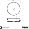 thumbnail image 4 of Karran Usa Vc-428 Valera 18-1/4" Circular Vitreous China Vessel Bathroom Sink - White, 4 of 5