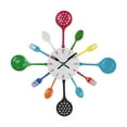 thumbnail image 1 of Transemion Kitchen Iron Wall Clock 3D Removable Spoon Clocks Cookware Hanging Ornament Quartz Living Room Hotel Home Decor Colorful, 1 of 6