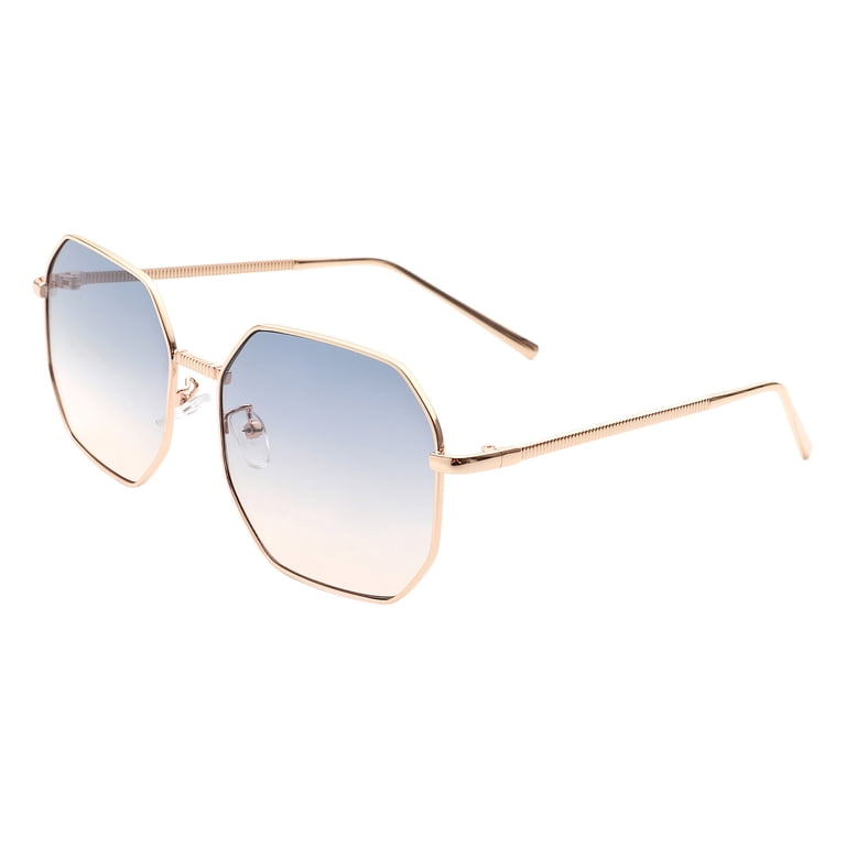 Oversize Polygon Sunglasses Geometric Octagon Metal Frame  display picture 1