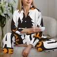 thumbnail image 6 of Honeii Not All Who Wander Are Lost4 print Women's Pajama Sets Long Sleeve Button Down Sleepwear Nightwear Soft Pjs Lounge Sets-Large, 6 of 7