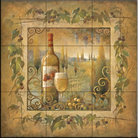 Ceramic Tile Mural - Villa Tuscan - by Elaine Vollherbst-Lane - Kitchen backsplash / Bathroom shower