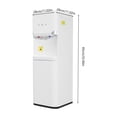 thumbnail image 6 of Aiqidi 550W Top Loading Water Dispenser 5 Gallon Vertical Cold and Hot Water Dispenser Home Office Dorm Anti-Scalding Design Water Dispenser with Storage Cabinet 32.68" High (White), 6 of 12