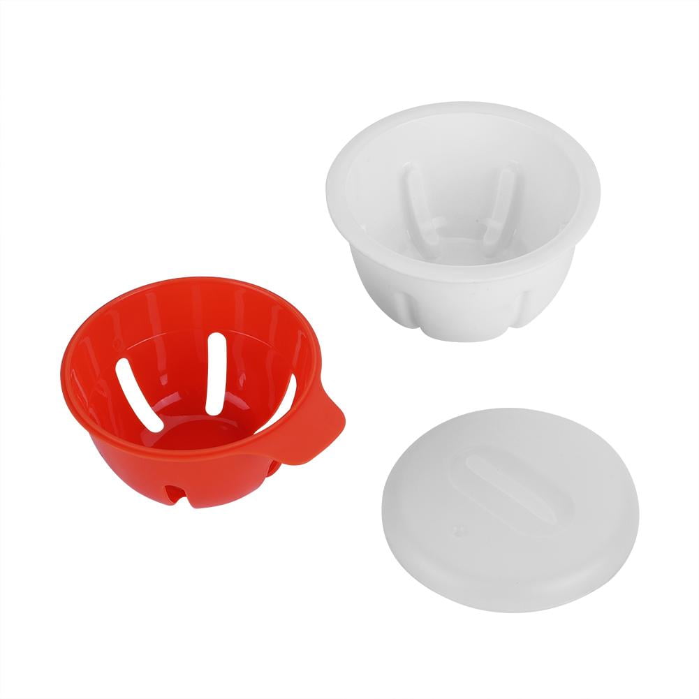 LHCER Plastic Microwave Egg Poacher Boiled Poached Eggs Cooker Bowl