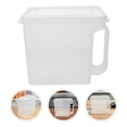 thumbnail image 3 of 2 recipientes para almacenar alimentos con tapa - Cubo transparente para cereales, harina, arroz, granos, sal y especias - Recipiente hermético de plástico para despensa de cocina, 3 of 5