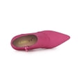 thumbnail image 4 of BLISSFUL STEP Women's Ankle Boots Solid Color Pointed Toe Kitten Heel Hot Pink 8.5, 4 of 7