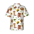 thumbnail image 2 of Picia Rustic Western Charm Gentle Cotton Regular Fit Short Sleeve Casual Hawaiian Shirt for Men-Large, 2 of 8