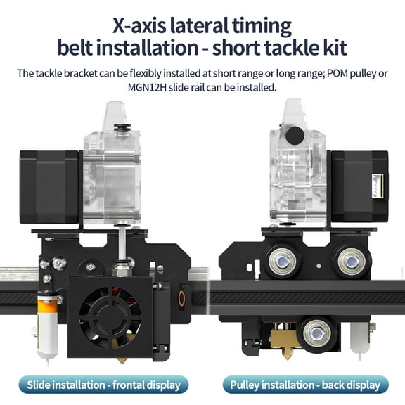 1/set Ender 5 pro Direct Drive Upgrade Kit Aluminum Alloy Plate with 3pcs Pulleys compatible with the linear guide MGN12H Easy Print TPU Flexible Filament for Ender 5 Pro/Ender 5/Ender 5 Plus