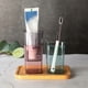 thumbnail image 5 of Xiao Hua 2 portacepillos de dientes cuadrado transparente o vaso de baño irrompible, elegante y duradero (rosa), 5 of 5