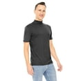 thumbnail image 2 of Stretch Is Comfort Men's Poly Spandex Short Sleeve Mock Neck | Adult Small- 5x, 2 of 6