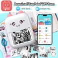 thumbnail image 3 of Mini Impresora Termica,Mini Impresora de Etiquetas Adhesivas,Impresora Termica Portatil Bluetooth con 16 Rollos de Papel,bolígrafos de Colores,Ideal para Etiquetas/Notas/Tareas Escolares, 3 of 17