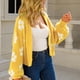 thumbnail image 5 of ICHUANYI Liquidación Moda Mujer Casual V-Cuello Manga Larga Suéter Cardigan Blusa Botón Pullver Tops ICHUANYI WER2023082203723, 5 of 9