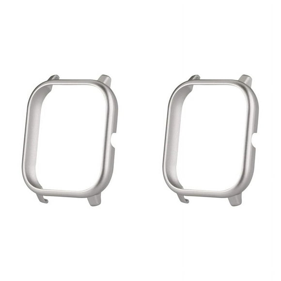 2X Compatible for Huami Case Smart Watch Protector Case Watch Protector Cover -Silver,2 x Case for Huami Watch,Silver