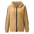 thumbnail image 4 of Lovskoo 2024 Oversized Sweatshirt For Women Long Sleeve Halloween Stylish Cardigan Casual Fleece Lined Zip Up Sweatshirts Graphic Hoodies Printing Coat Baggy Jacket Coffee, 4 of 4