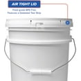 , 5 Gallon White Bucket & Lid Set of 6 Made in The USA Durable 90