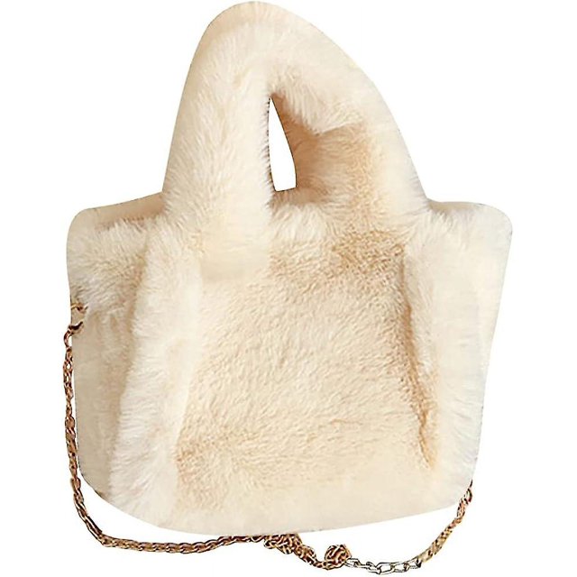 Bolso de mano esponjoso para mujer, bandolera de felpa, moda Otoño Invierno, piel sintética de lujo, bolso suave para niñas, bolso Hobo grande