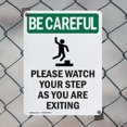 thumbnail image 5 of (2 Pack) Please Watch Your Step With Symbol OSHA Be Careful Sign 12 Inch X 18 Inch Plastic Sign, Weather Resistant, UV Protected for Workplace, Business, and Construction Site, Made in, 5 of 8