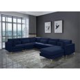 thumbnail image 3 of Meridian Furniture Julia Navy Velvet Modular Sectional, 3 of 5