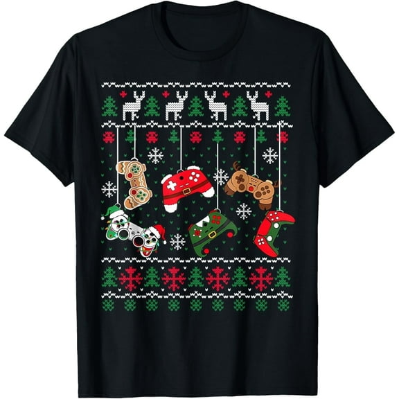 Christmas Game Controller Xmas Ugly Sweater Boys Toddler T-Shirt