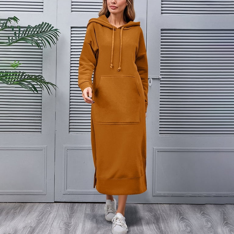 floor length sweatshirt dress Sweatshirt & Nylon Mixed Medium Dress | Made in Italy