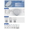 thumbnail image 5 of asiento para baño cierre lento con fácil limpia y cambia y permajuste alargado blanco plástico, 5 of 5