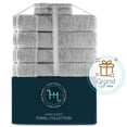 thumbnail image 6 of Hearth & Harbor Bath Towel Collection, 100% Cotton Luxury Soft 6 Pc Set – Gray, 6 of 7