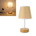 thumbnail image 1 of LED Desk Lamp Linen Fabric Shade Touch Control 360 Degrees Warm Lighting Table Lamp for Bedroom, 1 of 6