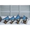 thumbnail image 2 of Ambesonne Winter Throw Pillow Cover 4 Pack, Houses Austria Mountains, 16", Brown Blue White, 2 of 5