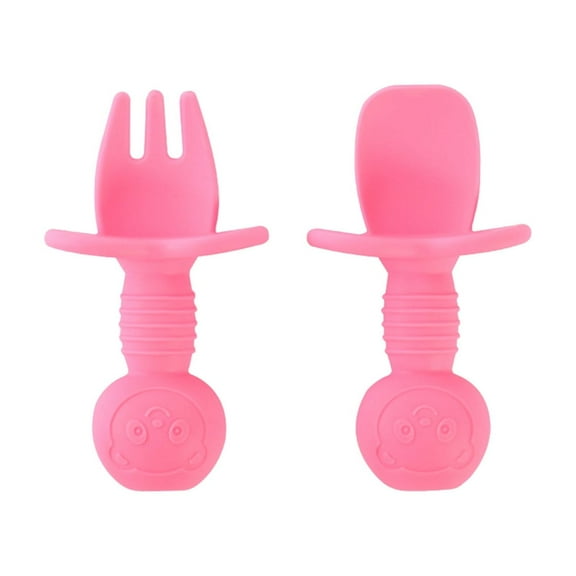 6+ Months Baby Led Weaning Stage 1 Silicone Cutlery Set Easy Grip Toddler Utensils With Soft Silicone For Safe Self Feeding 100% Food Safe And Easy To Clean