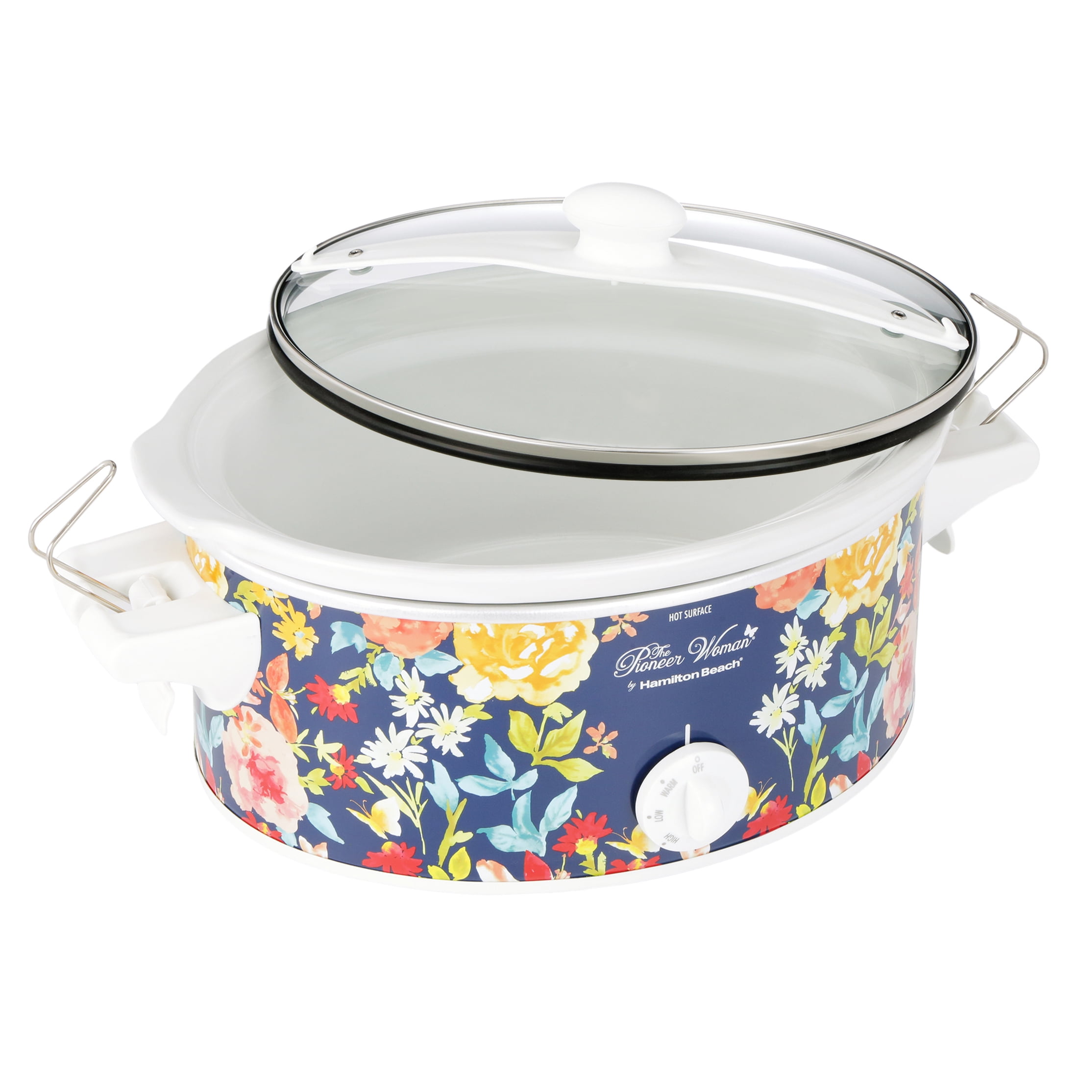 Pioneer Woman Portable Slow Cooker Fiona Floral, 5 Quart