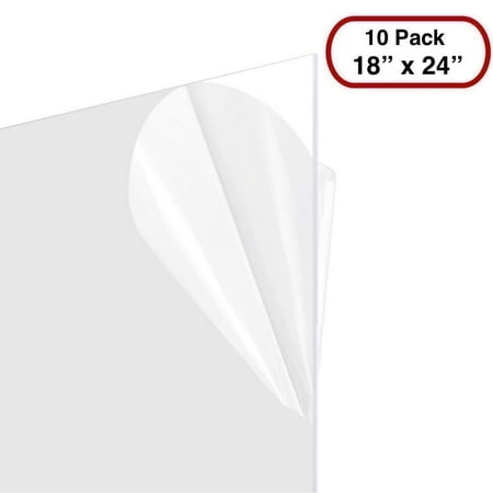 - 10 Sheets of 18x24 .060 PETG, Clear Styrene/Plexiglass | Safety Glass